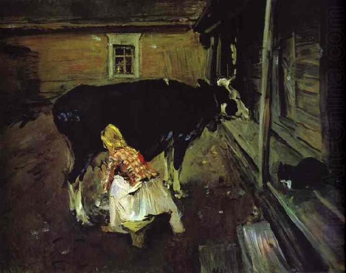 Farm Yard in Finland, Valentin Serov